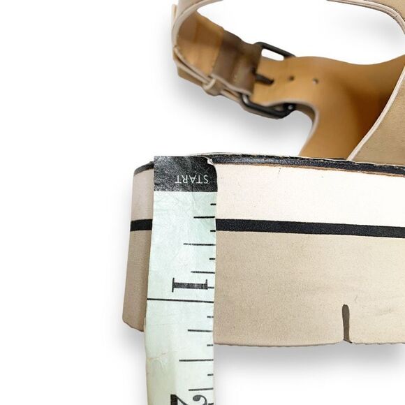 Sartore Paris Chunky Leather Flat-form Platform Taupe Sandals Women’s Size 8-8.5 - Picture 6 of 11